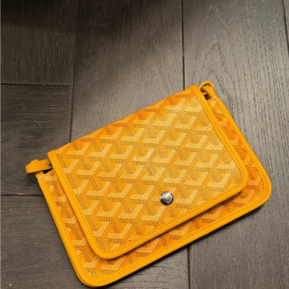 Goyard Yellow Patterned Clutch